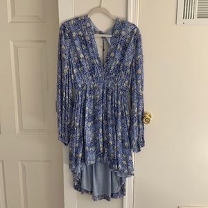 Free people long sleeve dress with open back